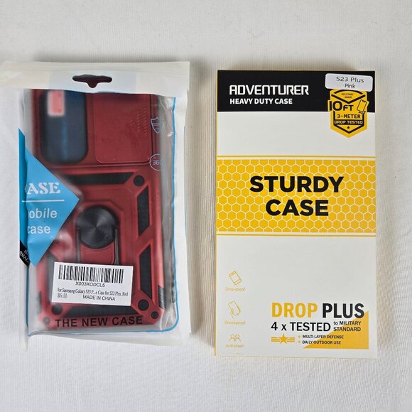 Set of 2 Phone Cases for Samsung S23 Plus Pink Red New in Packaging - Picture 1 of 9
